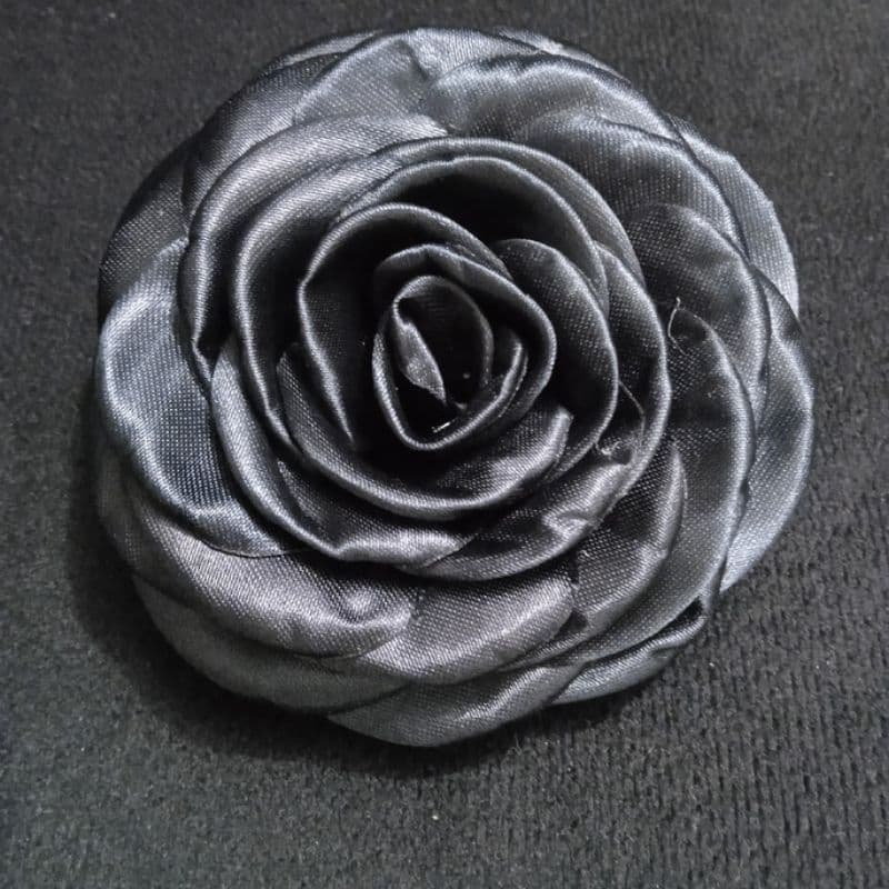 Rosa Cetim - Flor Penteado Festa Arranjo