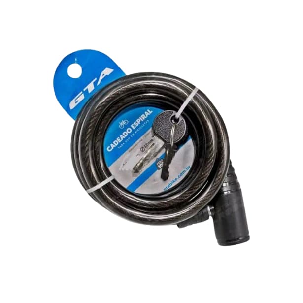 Cadeado Grosso Cabo Aço 1mt X 12mm P/ Bike Moto 2 Chaves