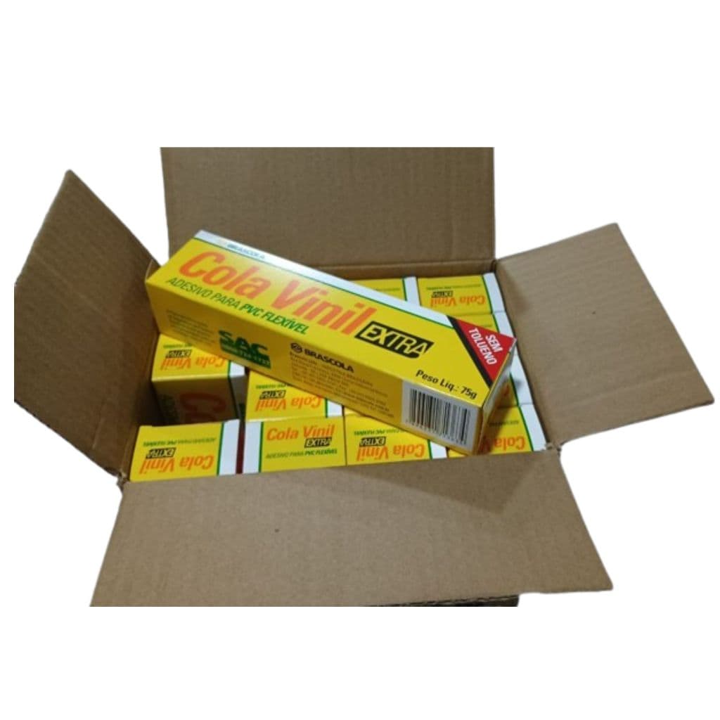 Cola Vinil Extra  Brascola  Adesivo Para PVC Flexível Caixa Atacado