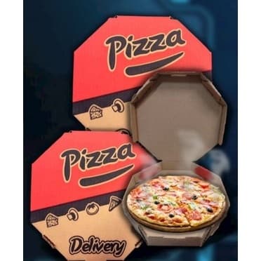 Caixa de pizza oitavada 35cm TAMPA ACOPLADA - 25 unidades