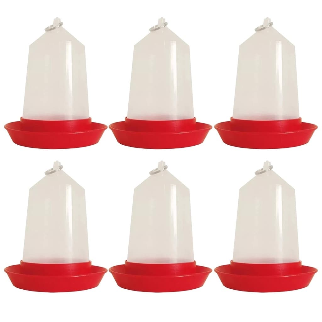 6 unidades Comedouro passaros codornas pintinhos 750g