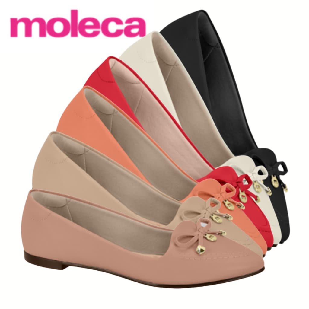 Sapatilha Moleca Original Laço Bico Fino Feminina Saltinho Alpargatas Beira Rio Sapato Casual Formala