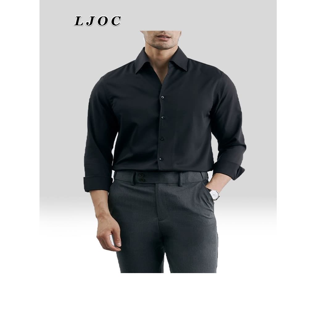 Camisa Social Masculina Manga Comprida Escritório casual Slim Fácil