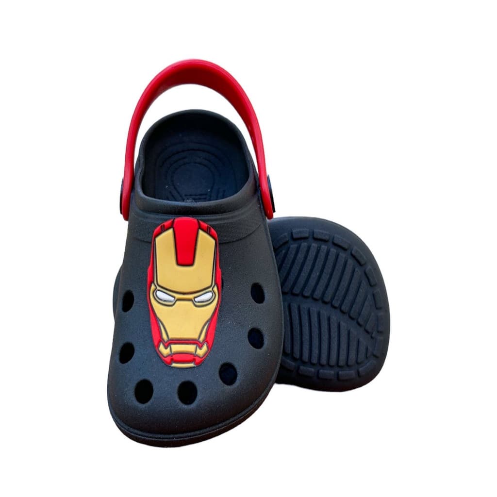 Babuche Infantil Chinelo Menino Homem de ferro Personagem Super Heroi Macio Leve Emborrachado Antiderrapante Menino
