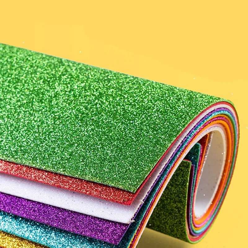 Folha EVA Com Glitter 40x47cm - Escolha a Cor