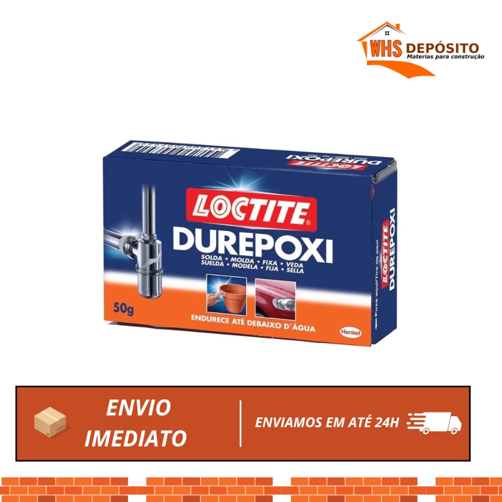 Durepoxi Adesivo Cola Massa Cinza Fixa Veda Solda Molda 50g/100g Loctite