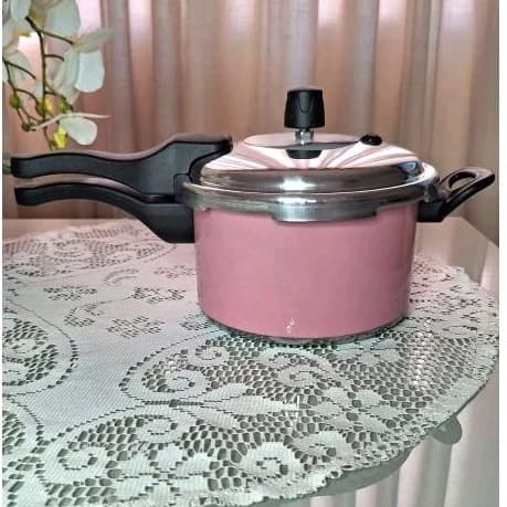 Panela de Pressão 2,5L Fechamento Externo Rosa Bebê