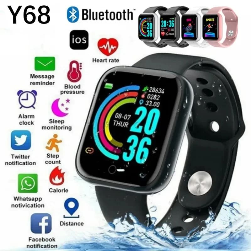 Smart Watch Bluetooth com Monitor Fitness/Monitor de Pressão Arterial/Frequência Cardíaca Masculino Smartwatch