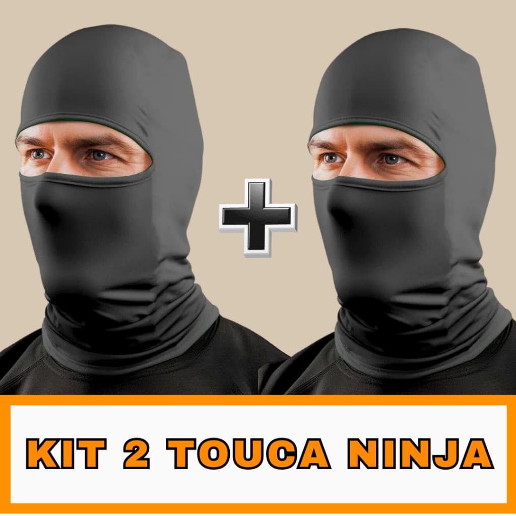 Kit 2 Toucas Balaclava Toca Ninja UV+50 Proteção Solar Térmica Motoqueiro Motoboy