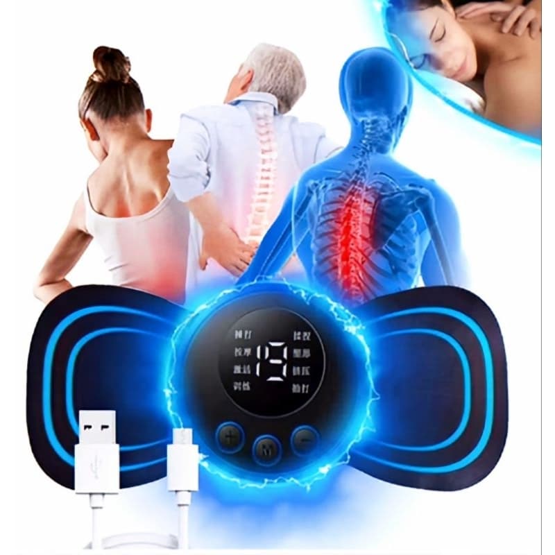 Massageador Elétrico Portátil Cervical EMS Alivia Dores Corporal