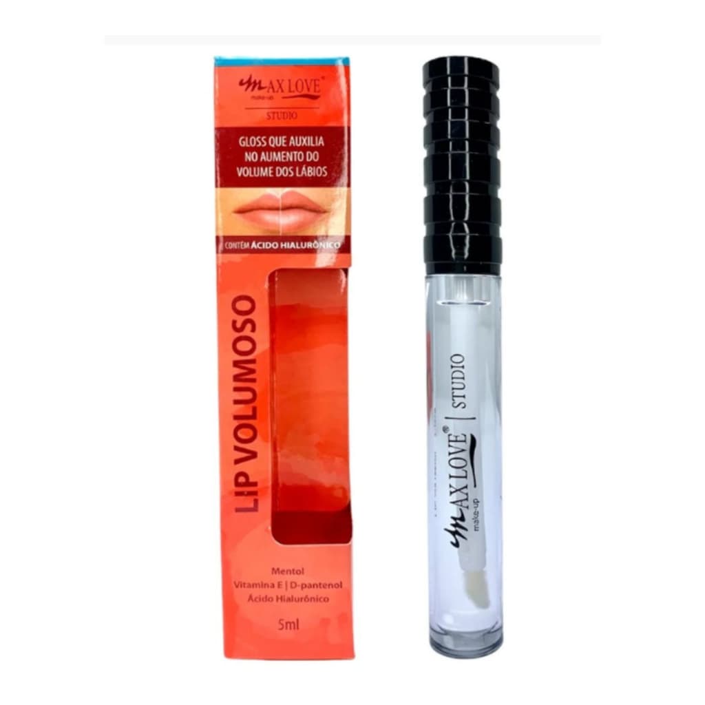 Gloss Lip Volumoso Vegano Incolor Max Love