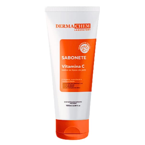 Sabonete Facial Com Efeito Clareador Vitamina C Dermachem – 100ml