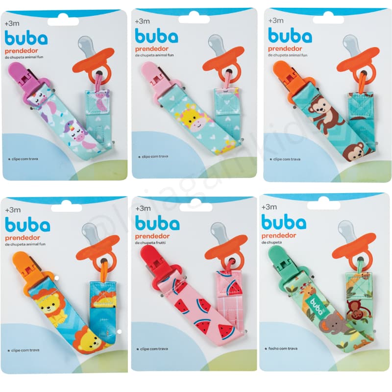 Prendedor De Chupeta Buba Para Bebês Modelos Infantil Buba