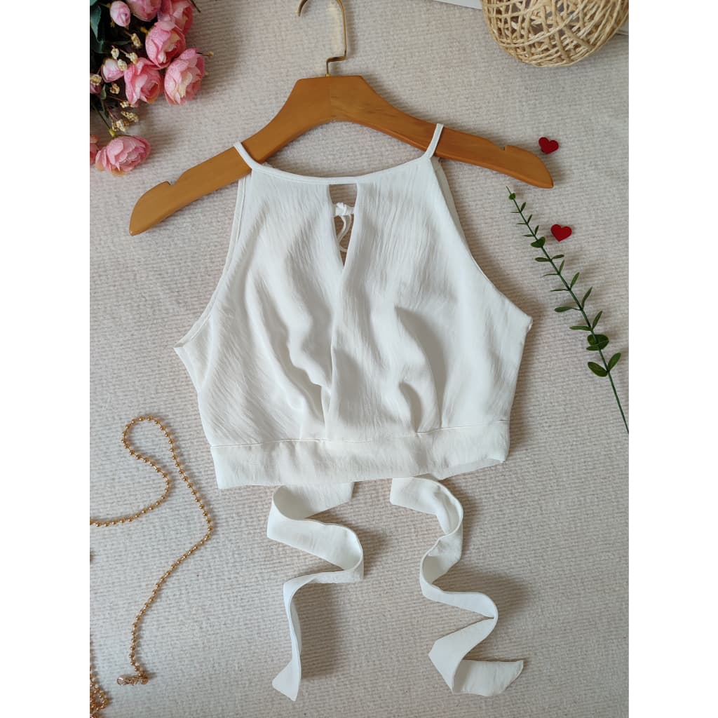 YW & X MODA     blusa cropped feminina tecido duna