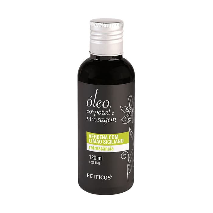 Óleo Feitiços Aromático Massagem Tântrica Nuru Aroma Verbena com Limão Siciliano 120ml