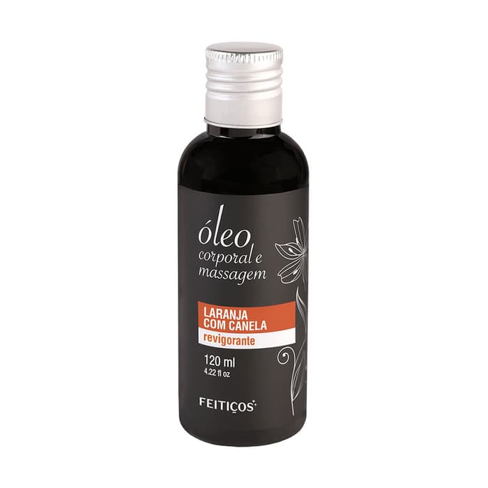 Óleo Feitiços Aromático Massagem Tântrica Nuru Aroma Laranja com Canela 120ml