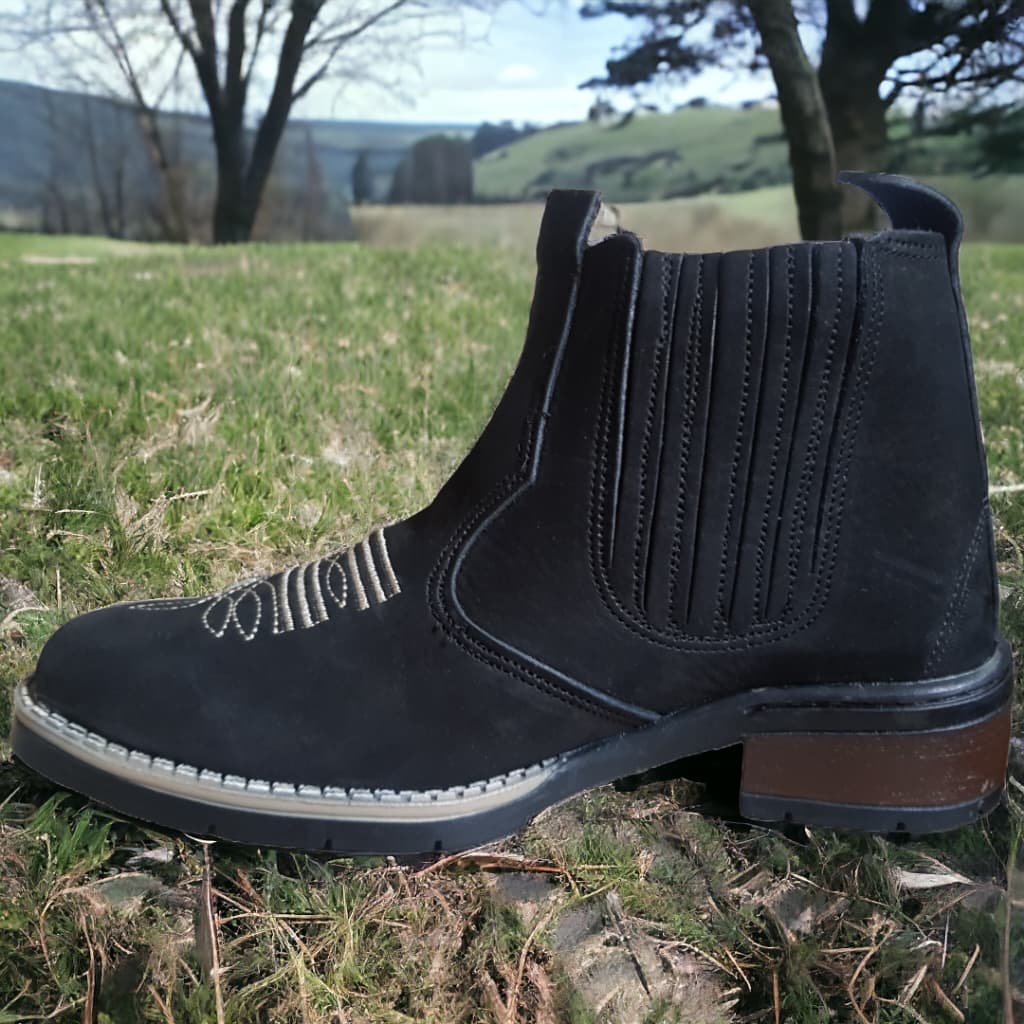 Bota Botina Texana Masculina e Feminina Moda Agricultura Couro Legitimo Rodeio Vaquejada Butina