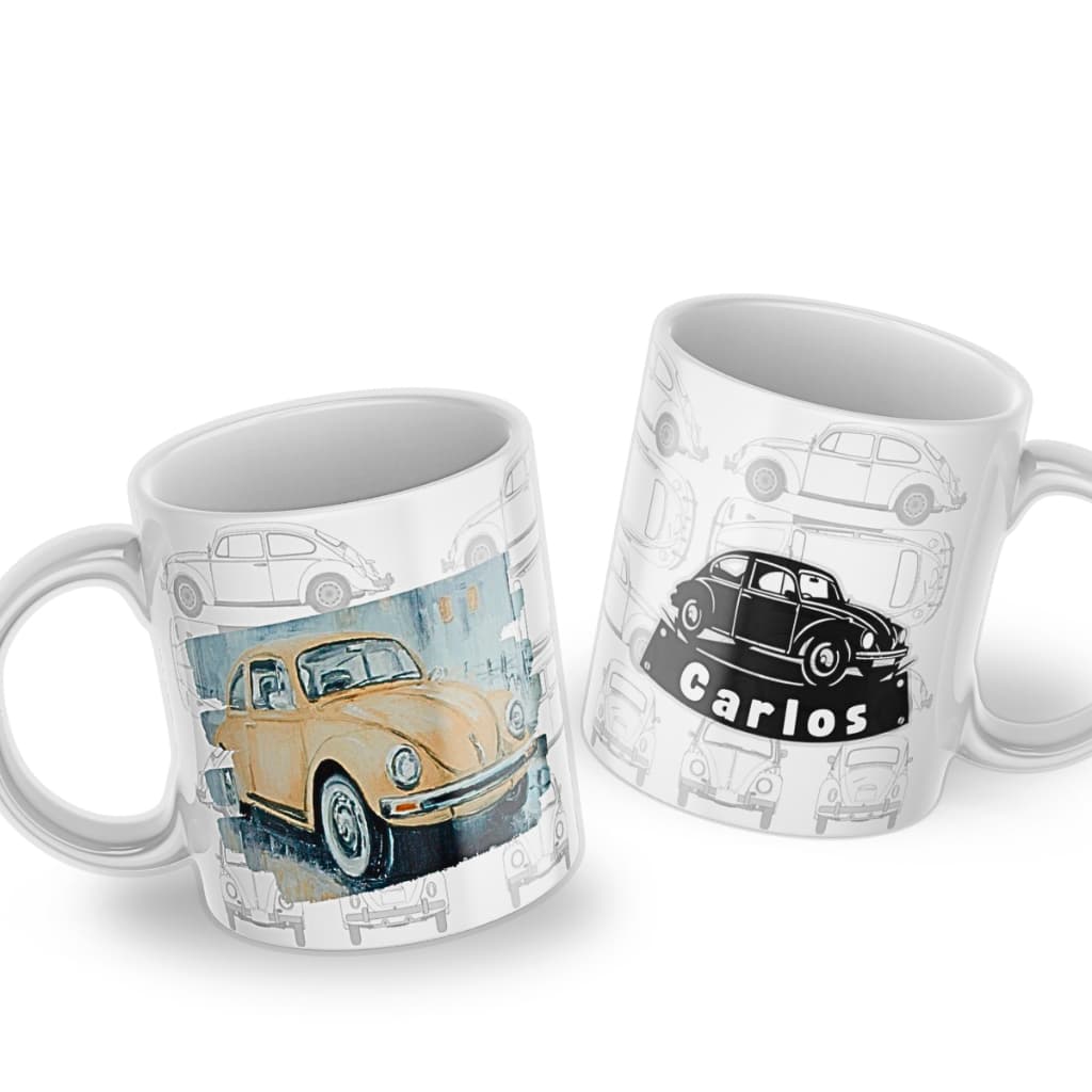 Caneca Masculina Fusca Personalizada Nome de Cerâmicas Presente dia dos Pais