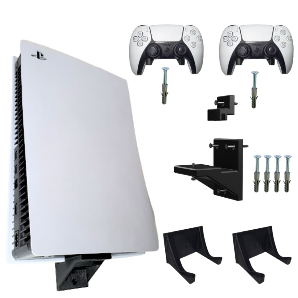 Suporte De Parede para Playstation 5 Fat / Slim Ps5 Mídia Física / Digital + Reforçado