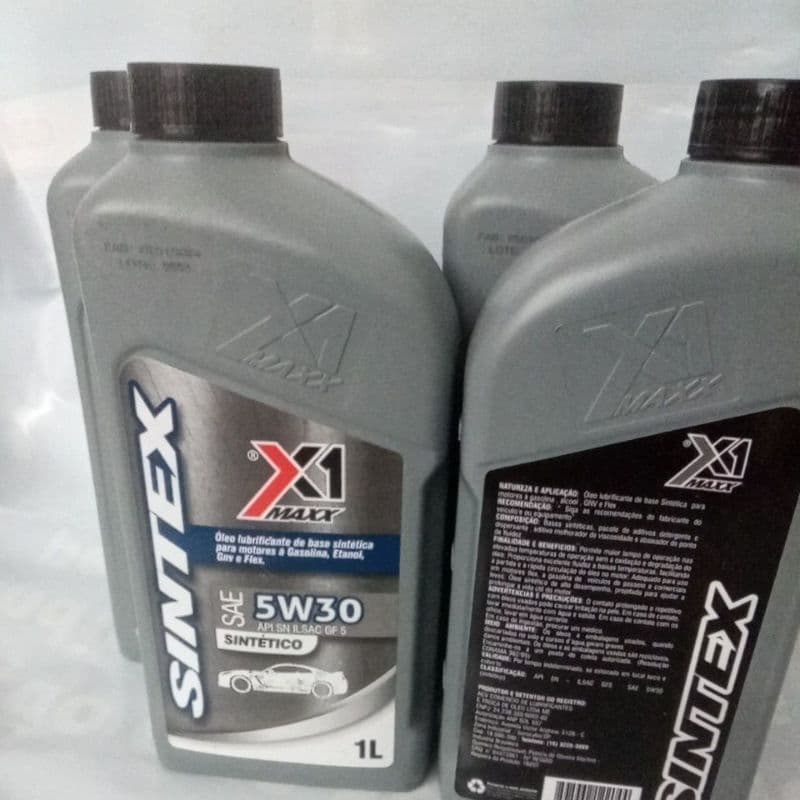 kit troca de óleo 4 litros X1 5W30 Sintex 100% sintético