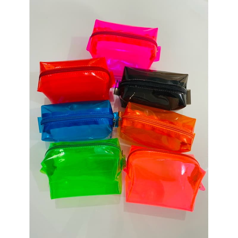 20 Unidades de necessaire Box PVC Neon, cores lindas para presentear seus convidados/Aniversario/casamento/festas/