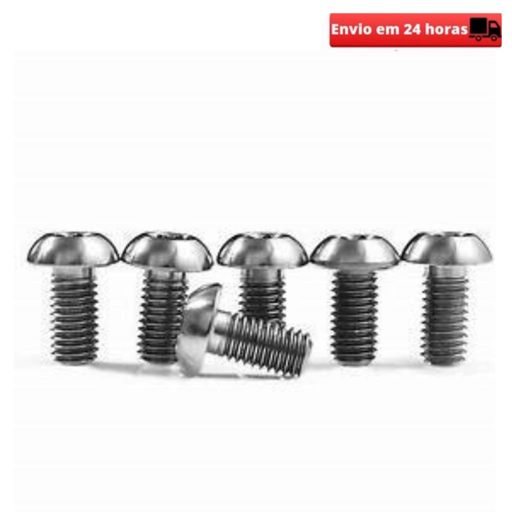 Parafuso Para Rotor Freio Disco Bike Mtb Pacote Com 6 parafusos Cromado