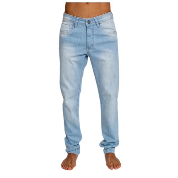 Calca Jeans Masculina Azul Clara Slim Com Elastano Lycra Premium.