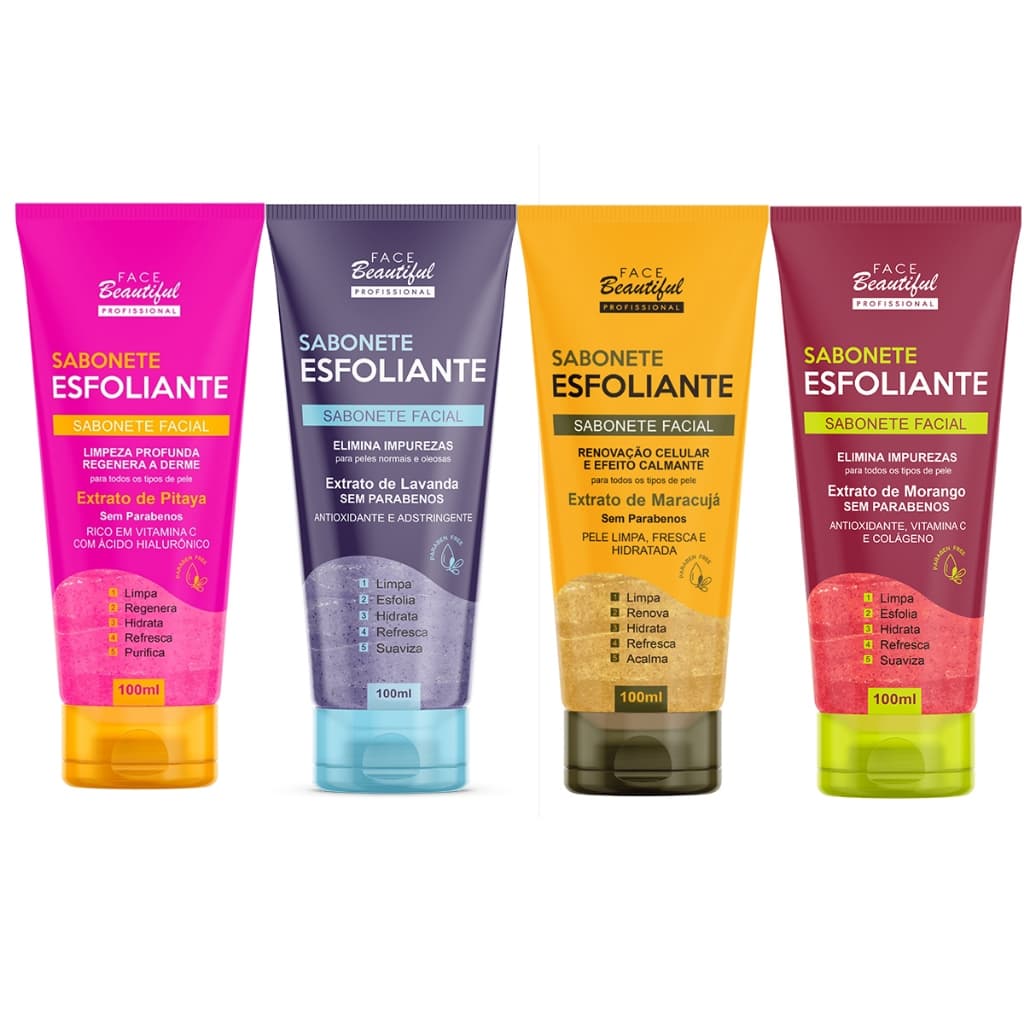 Sabonete Esfoliante 100ml Facial Líquido Face Beautiful