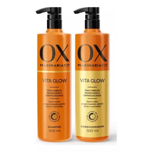 (FULL)KIT MARIMARIA OX SHAMPOO 500ml+ CONDICIONADOR 500ml VITA GLOW