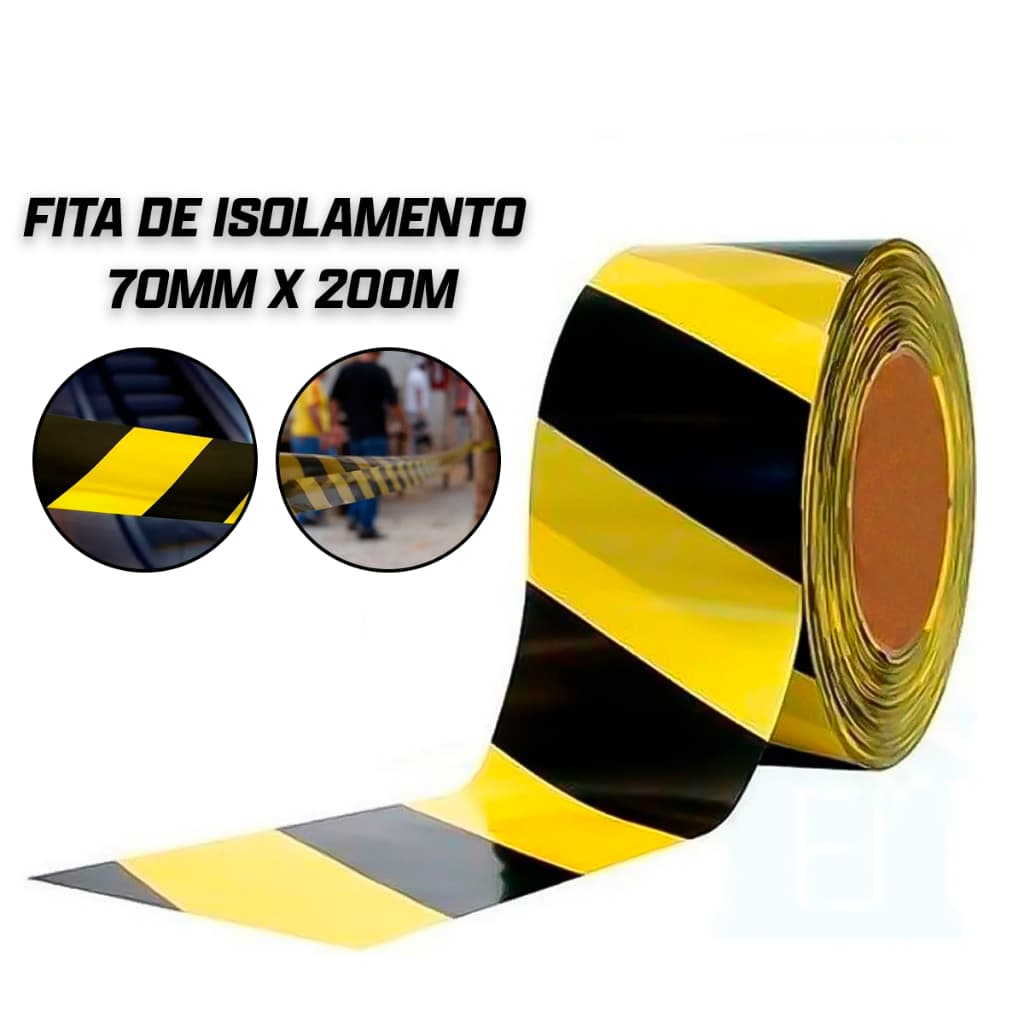 Fita Zebrada Sinalização Isolamento 200 Mts