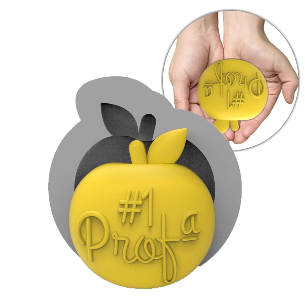 Forma Silicone Maçã Melhor Professora | Sabonetes | Velas | Lembrancinha | Artesanato