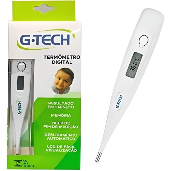 Termometro Clinico Digital De Braço G-tech Branco TH1027 Infantil e Adulto original
