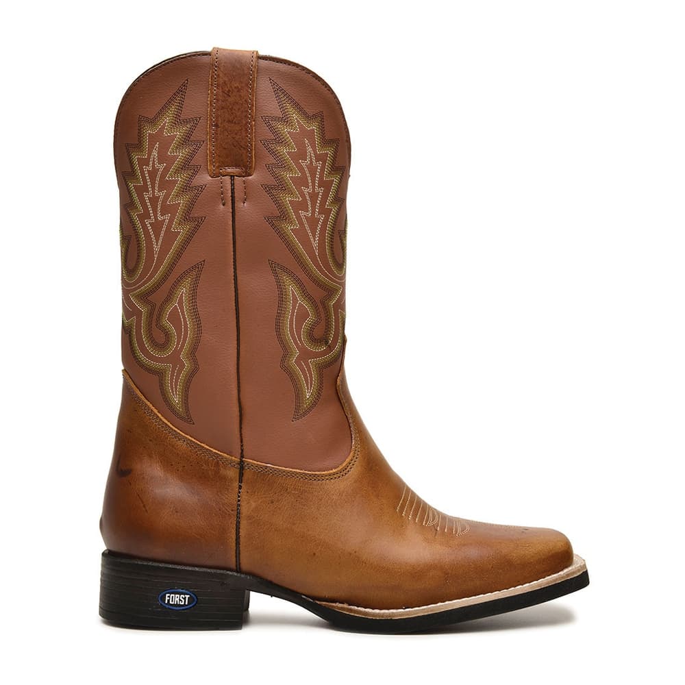Bota Texana Masculina Couro de Luxo Country Boiadeiro Vaquejada
