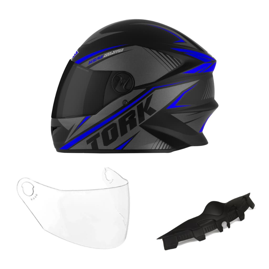 Kit Capacete Fechado Pro Tork R8 Viseira Fumê Esportivo Masculino Feminino + Viseira Cristal Extra