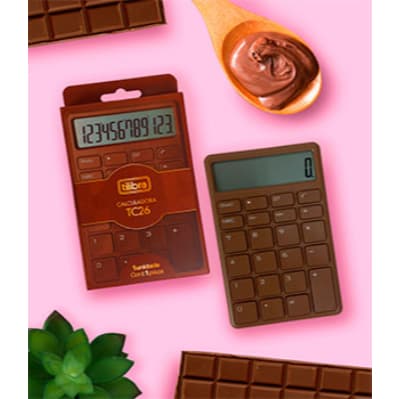 CALCULADORA DE MESA TILIBRA TC26 CHOCOLATE