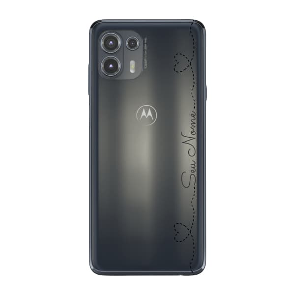Capinha para Moto Edge 20 Lite Anti Impacto Personalizada - Nome na lateral e fundo transparente