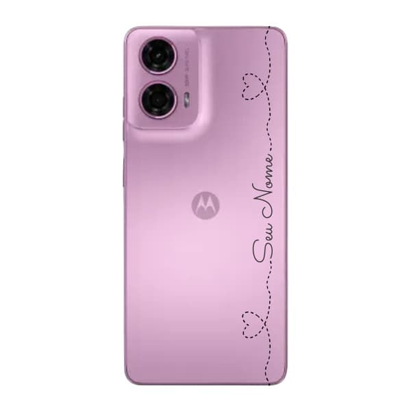 Capinha para Moto G24 Anti Impacto Personalizada - Nome na lateral e fundo transparente