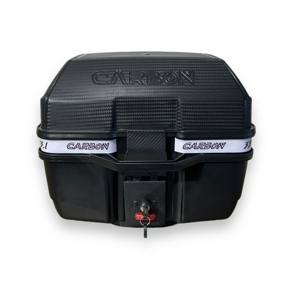 Baú Para Moto Bauleto Carbon 33 Litros - Glider Universal Todas Motos Reforçado