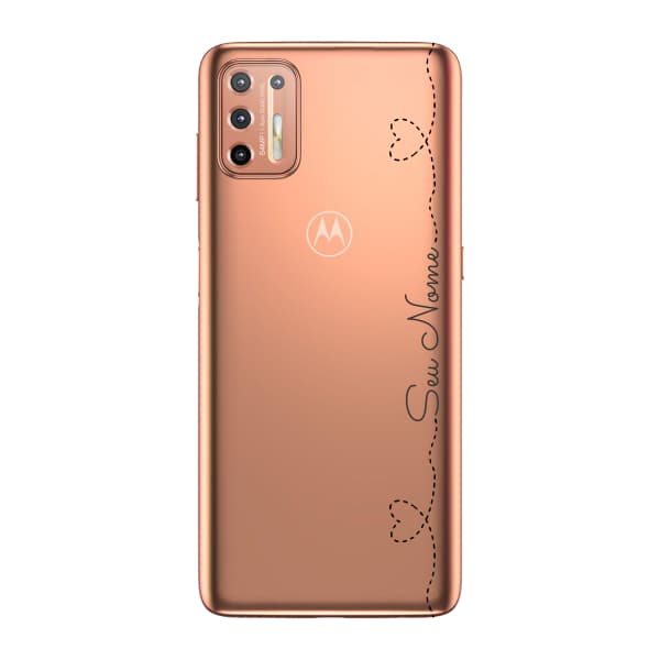 Capinha para Moto G9 Plus Anti Impacto Personalizada - Nome na lateral e fundo transparente