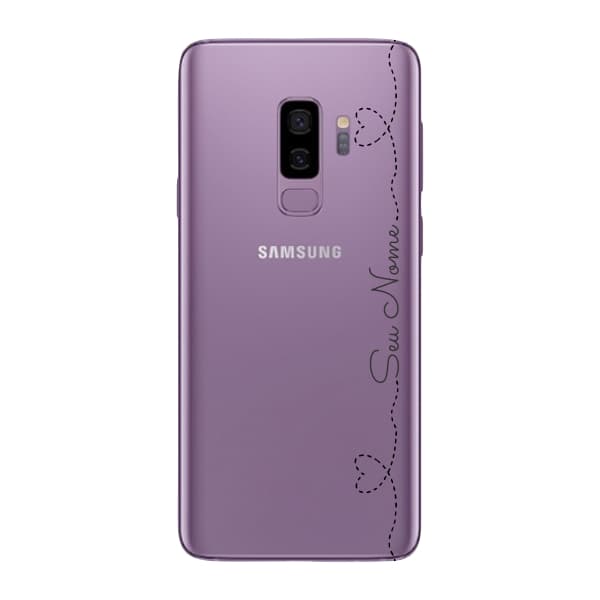 Capinha para Samsung S9 Plus Anti Impacto Personalizada - Nome na lateral e fundo transparente
