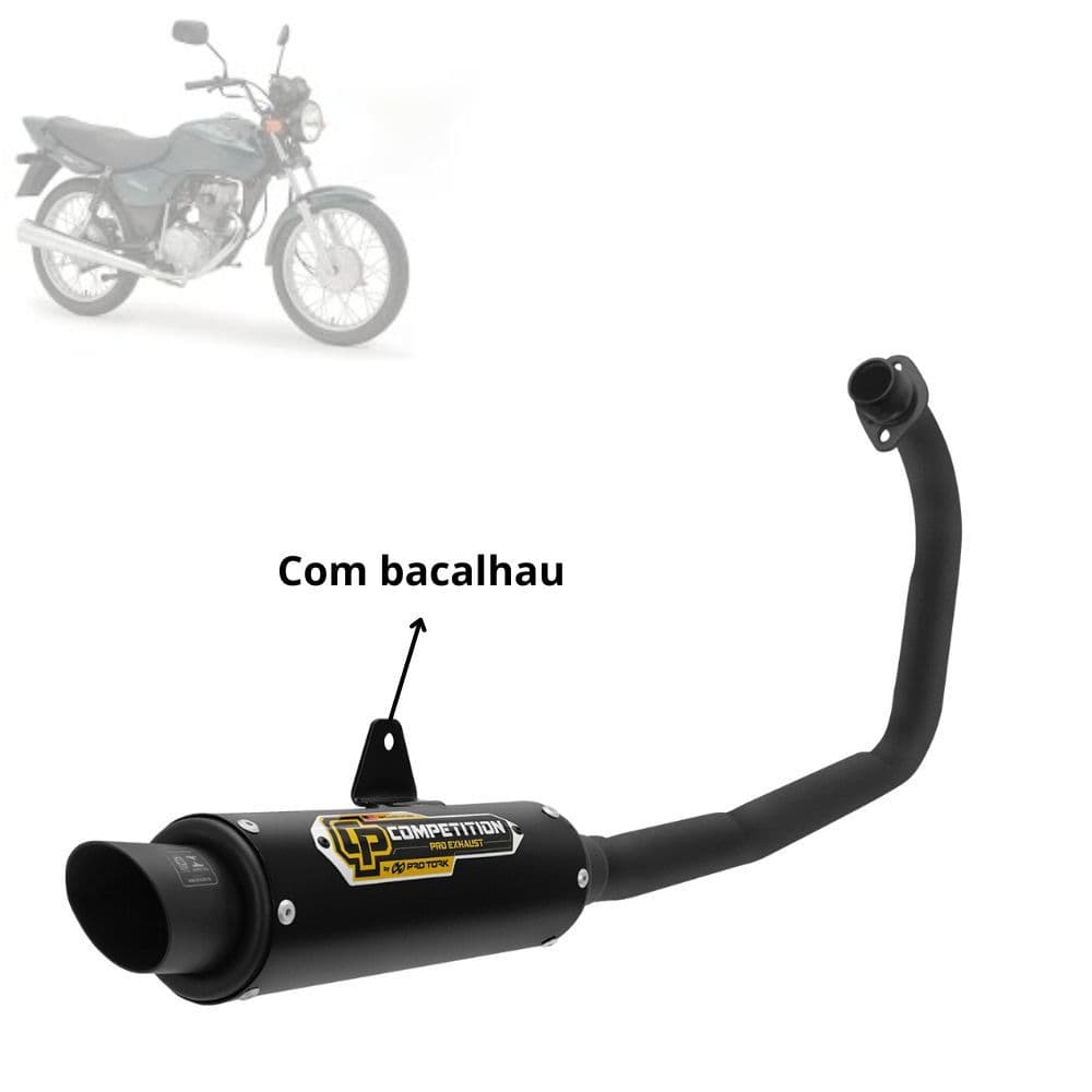 Escapamento Escape Esportivo Pro Tork Competition Moto Honda Titan 125 2000 2001 2002 2003 2004 Es