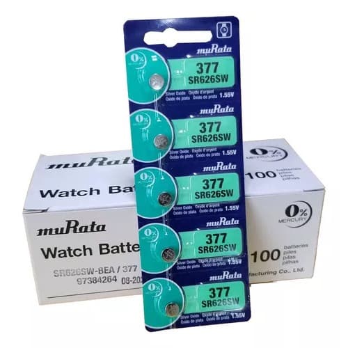 Bateria de relógio 377 SR626SW 1.5V Original Murata