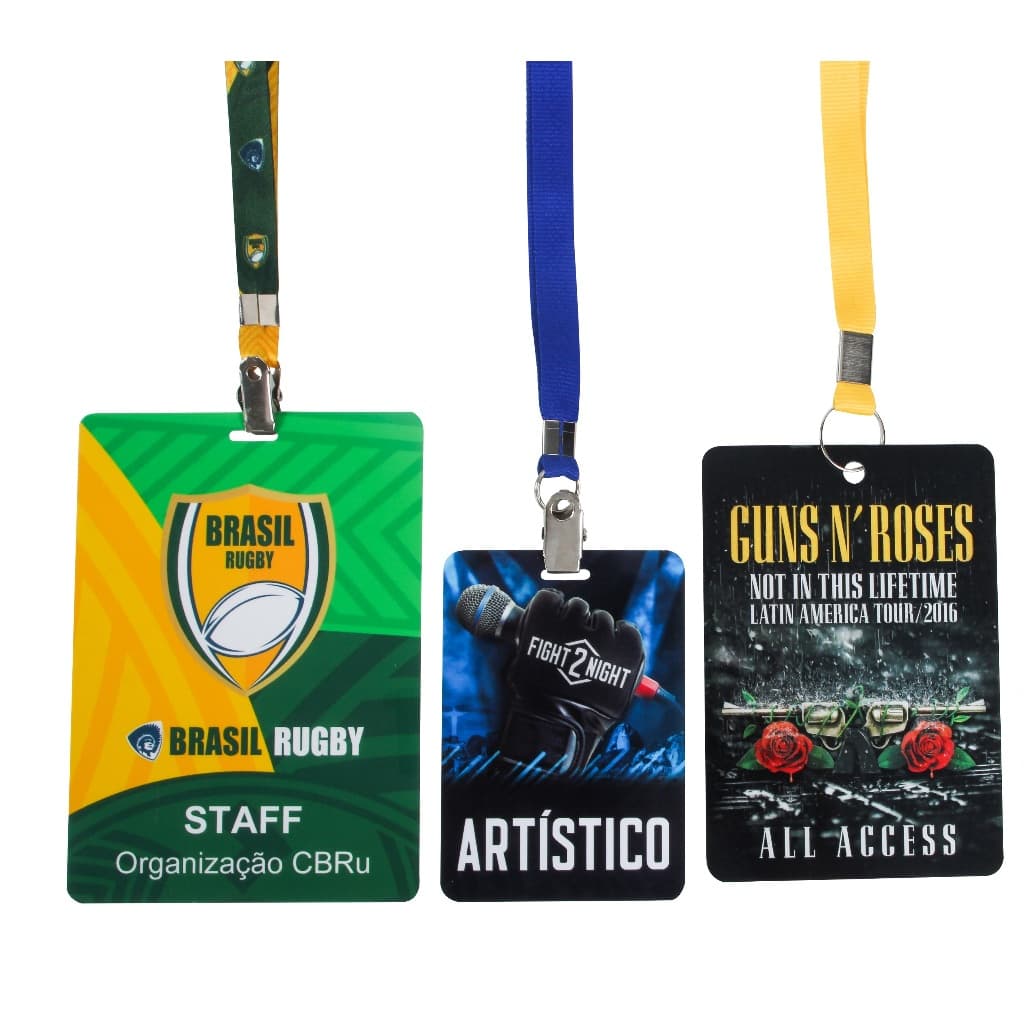 Credencial em PVC, p/ Festas e Eventos kit /c 8 un - Não fazemos arte! Leia o anúncio