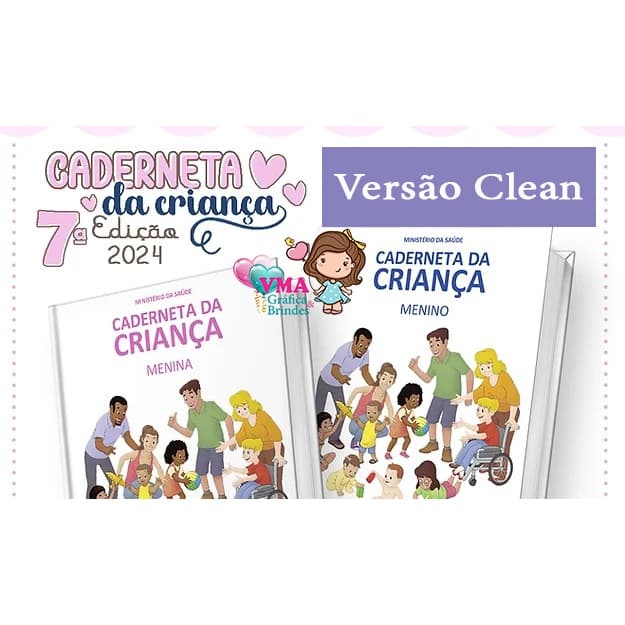 Kit Miolo Caderneta infantil clean
