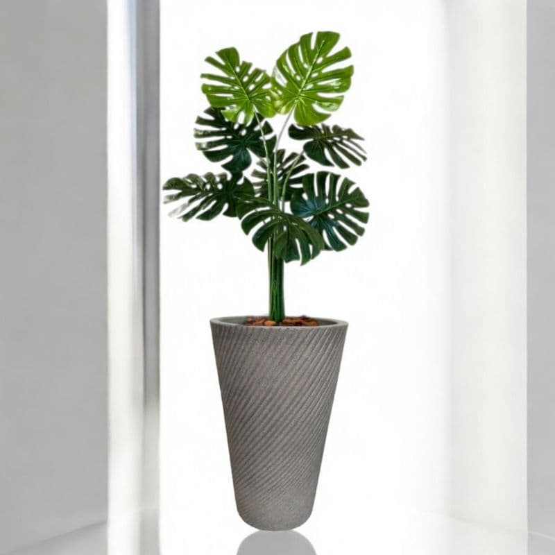 Vaso Plantas Grande Polietileno Coluna Redonda Linear Vertical  Polietileno