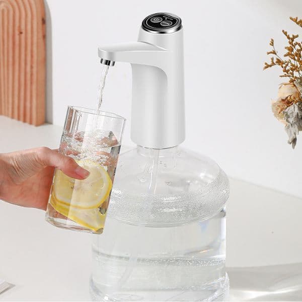 Bomba Elétrica De Galão Universal Com Carregamento USB Para Galão Garrafão De Água - Cor preta