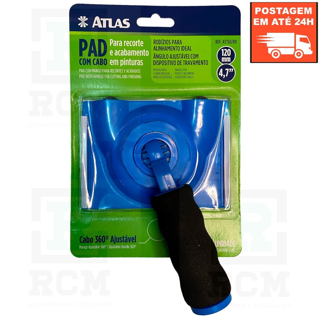 Pad Para Pintura Com Cabo Ajustavel Atlas - Rolo/Pincel