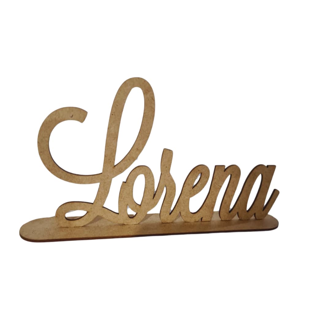 1 Nome em mdf Personalizado mdf 3 mm com base Medida 30 cm comprimento corte laser personalizados...