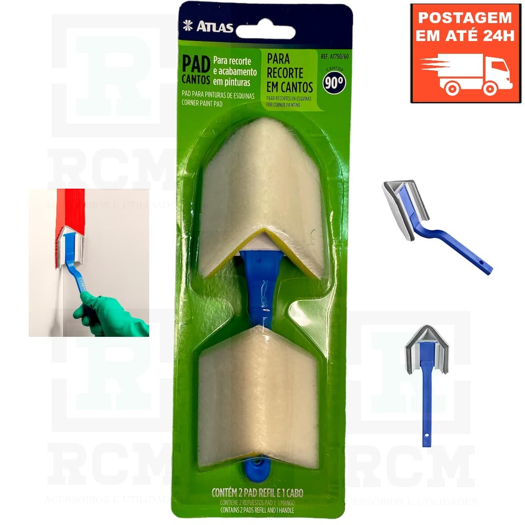 Pad Para Pintura Recorte Em Cantos 90º com 2 Refis Atlas
