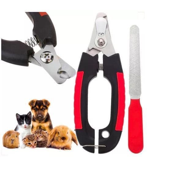 Kit Pet Cortador de Unha Alicate + Lixa de Unhas Para Pet Cachorro Gato